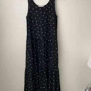 Vintage CJLA Black Tiered Dress, Size XS